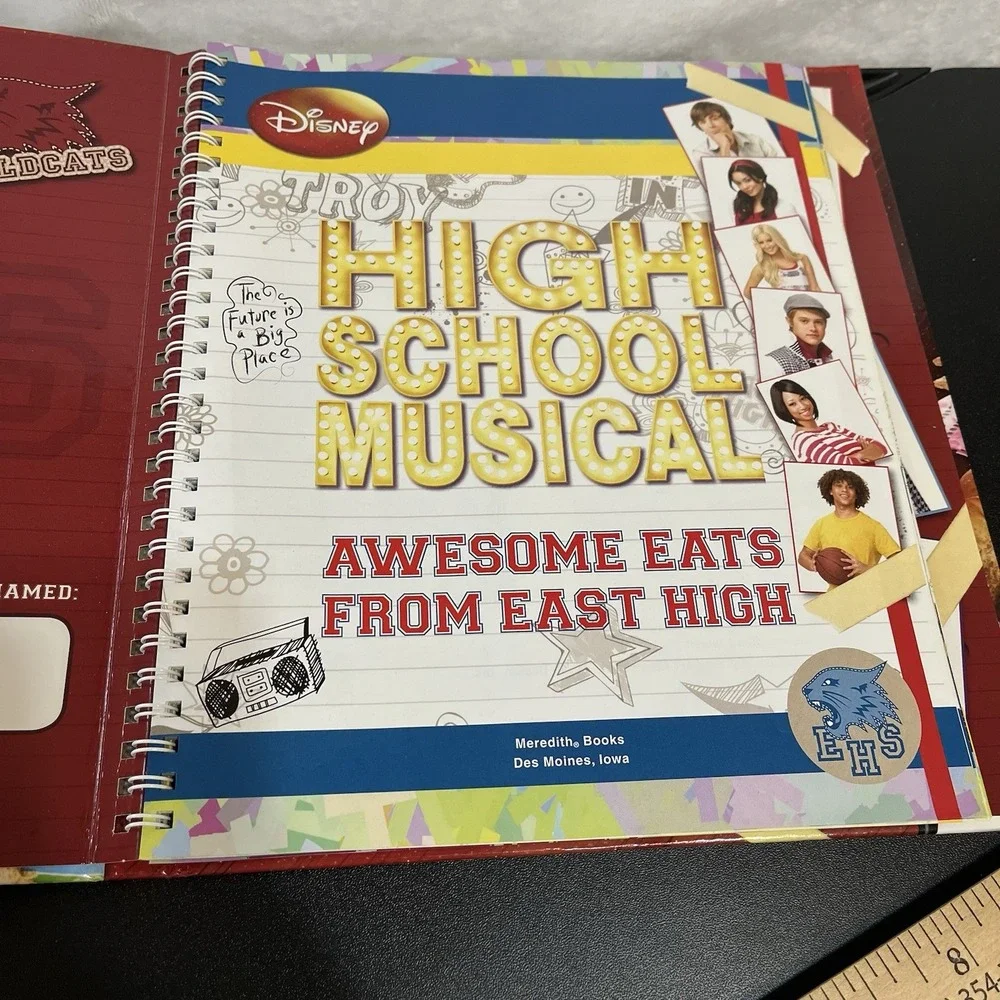 High School Musical COOKBOOK Awesome Eats East High 2008 1st Edition Spiral Book